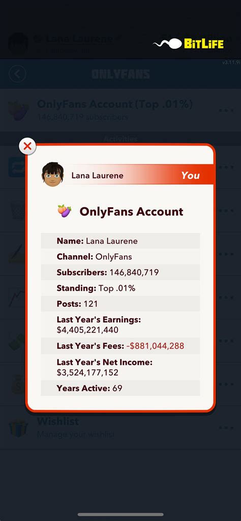 bitlife onlyfans update|OnlyFans Update : r/BitLifeApp .